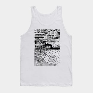 Fluid Dynamics Doodle Black Tank Top